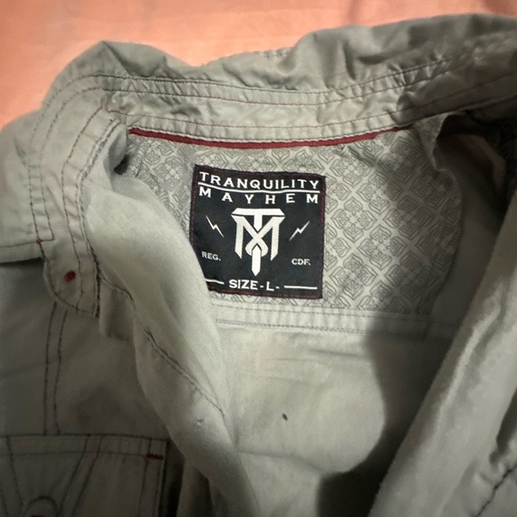 Tranquility Clothing Gray Button-Down Shirt - Picture 2 of 4